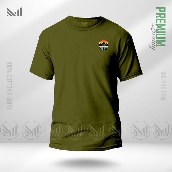 Adventure Mountain Adult Classic T-Shirt Made With Premium Cotton Unisex Round Neck Short Sleeve