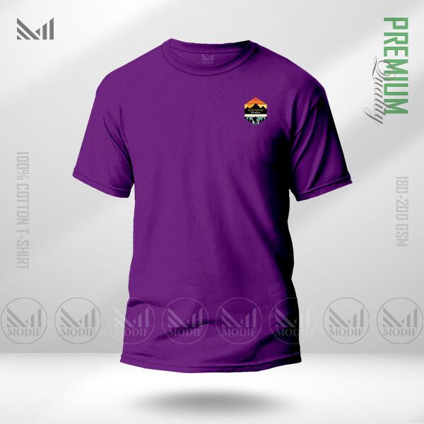 Adventure Mountain Adult Classic T-Shirt Made With Premium Cotton Unisex Round Neck Short Sleeve