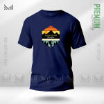 Adventure Mountain Adult Graphic T-Shirt Made With Premium Cotton Unisex Round Neck Short Sleeve
