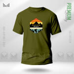 Adventure Mountain Adult Graphic T-Shirt Made With Premium Cotton Unisex Round Neck Short Sleeve