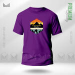 Adventure Mountain Adult Graphic T-Shirt Made With Premium Cotton Unisex Round Neck Short Sleeve