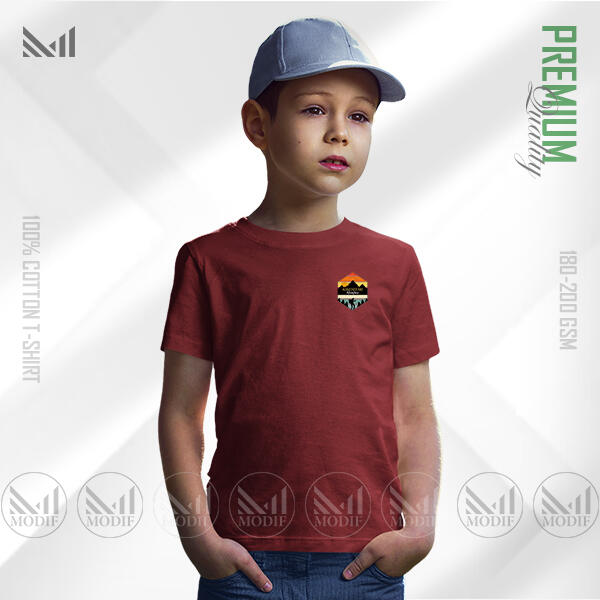 Adventure Mountain Kids Classic T-Shirt Made With Premium Cotton Unisex Round Neck Short Sleeve