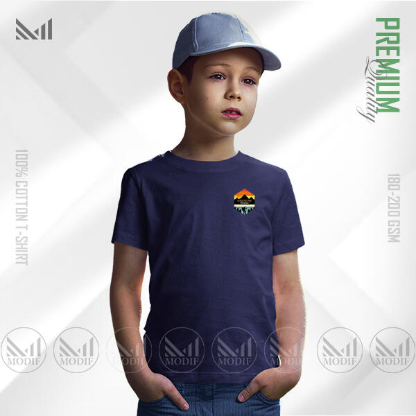 Adventure Mountain Kids Classic T-Shirt Made With Premium Cotton Unisex Round Neck Short Sleeve