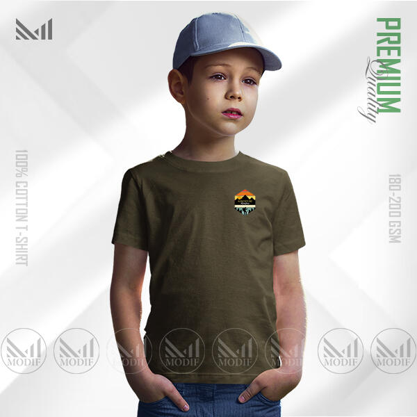 Adventure Mountain Kids Classic T-Shirt Made With Premium Cotton Unisex Round Neck Short Sleeve