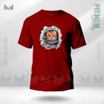 AstroCat Graphic T-Shirt Made With Premium Cotton Unisex Round Neck Short Sleeve
