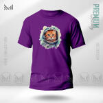 AstroCat Graphic T-Shirt Made With Premium Cotton Unisex Round Neck Short Sleeve