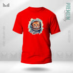 AstroCat Graphic T-Shirt Made With Premium Cotton Unisex Round Neck Short Sleeve