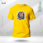 AstroCat Graphic T-Shirt Made With Premium Cotton Unisex Round Neck Short Sleeve