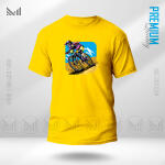 Cyclist Adult Graphic T-Shirt Made With Premium Cotton Unisex Round Neck Short Sleeve