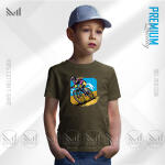 Cyclist Kids Graphic T-Shirt Made With Premium Cotton Unisex Round Neck Short Sleeve
