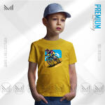 Cyclist Kids Graphic T-Shirt Made With Premium Cotton Unisex Round Neck Short Sleeve