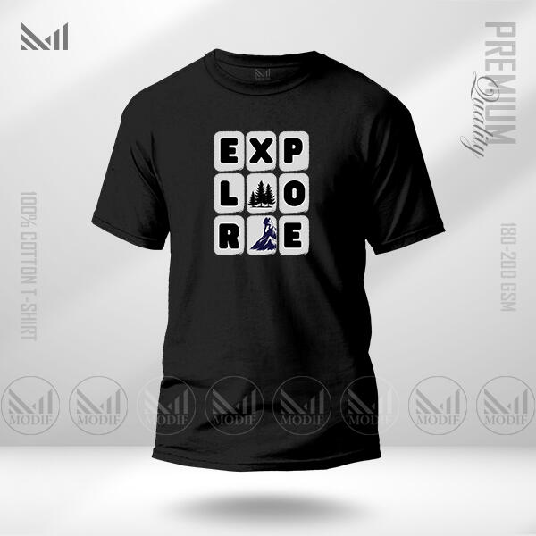 Explore Adult Graphic T-Shirt Made With Premium Cotton Unisex Round Neck Short Sleeve