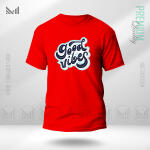 Good Vibes Adult Graphic T-Shirt Made With Premium Cotton Unisex Round Neck Short Sleeve