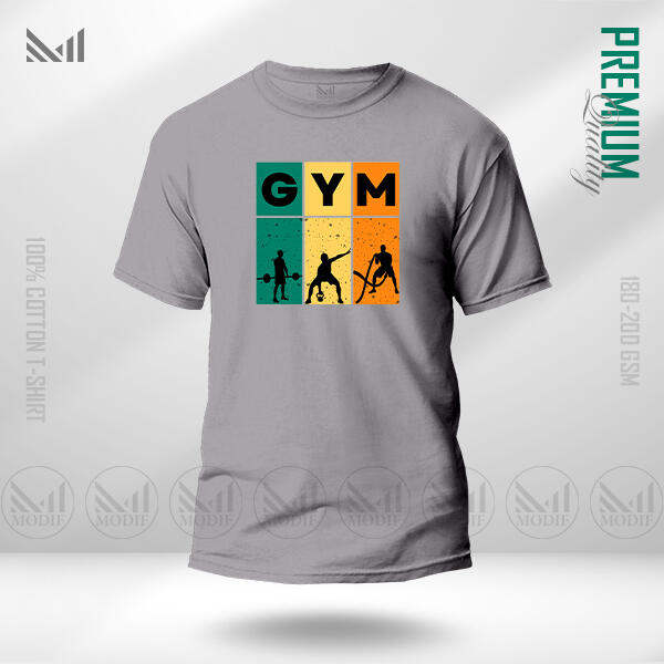 Gym Sports Graphic  T-Shirt Made With Premium Cotton Unisex Round Neck Short Sleeve