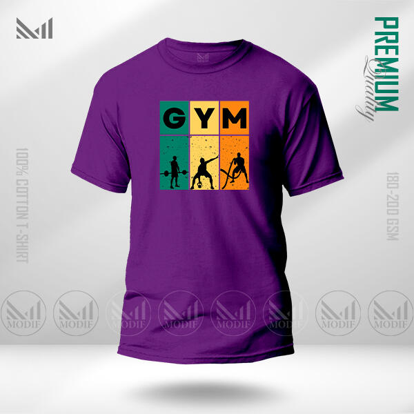 Gym Sports Graphic  T-Shirt Made With Premium Cotton Unisex Round Neck Short Sleeve