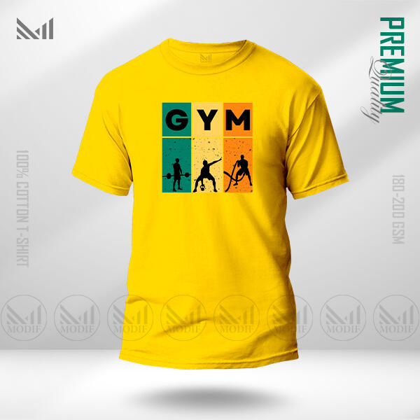 Gym Sports Graphic  T-Shirt Made With Premium Cotton Unisex Round Neck Short Sleeve