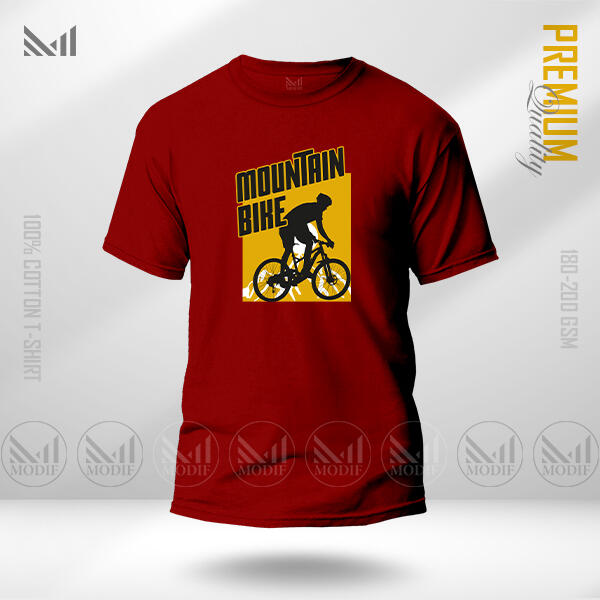 Mountain Bike Graphic T-Shirt Made With Premium Cotton Unisex Round Neck Short Sleeve