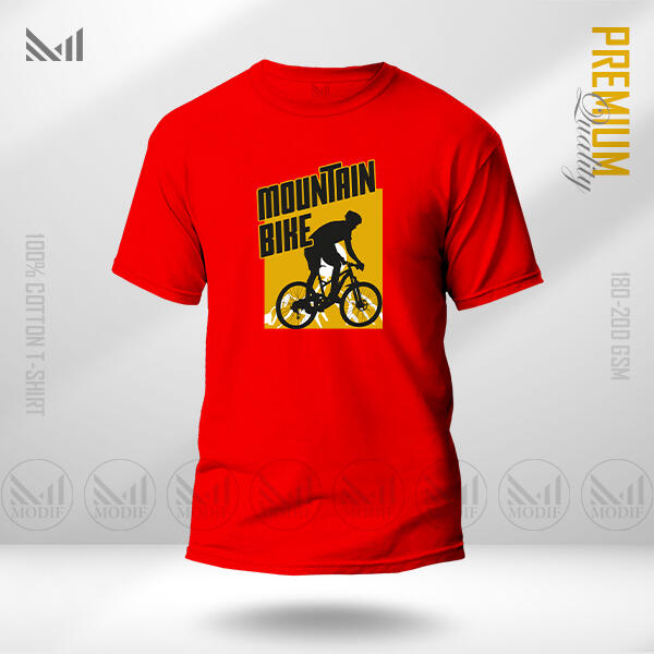 Mountain Bike Graphic T-Shirt Made With Premium Cotton Unisex Round Neck Short Sleeve