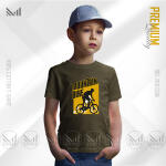 Mountain Bike Kids Graphic T-Shirt Made With Premium Cotton Unisex Round Neck Short Sleeve