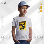 Mountain Bike Kids Graphic T-Shirt Made With Premium Cotton Unisex Round Neck Short Sleeve