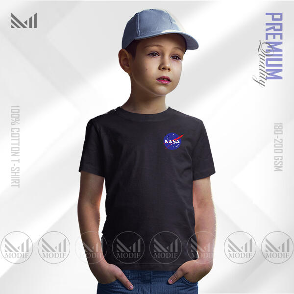 Nasa Kids Classic T-Shirt Made With Premium Cotton Unisex Round Neck Short Sleeve