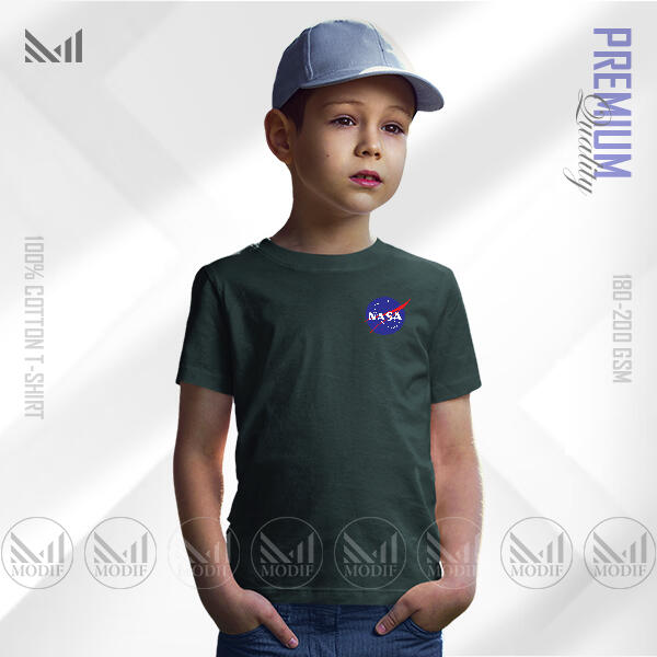 Nasa Kids Classic T-Shirt Made With Premium Cotton Unisex Round Neck Short Sleeve