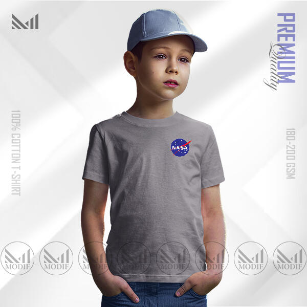Nasa Kids Classic T-Shirt Made With Premium Cotton Unisex Round Neck Short Sleeve