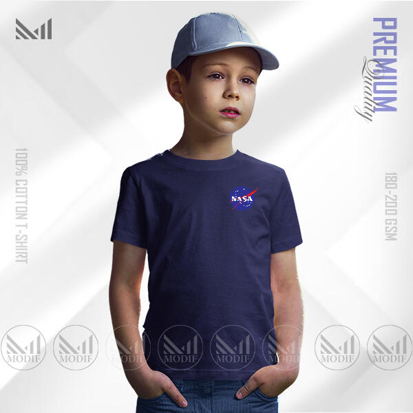 Nasa Kids Classic T-Shirt Made With Premium Cotton Unisex Round Neck Short Sleeve