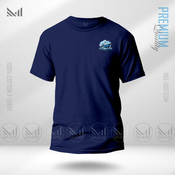 Retro Ship Adult Classic T-Shirt Made With Premium Cotton Unisex Round Neck Short Sleeve
