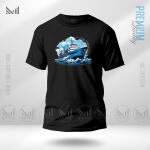 Retro Ship Graphic T-Shirt Made With Premium Cotton Unisex Round Neck Short Sleeve