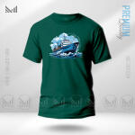 Retro Ship Graphic T-Shirt Made With Premium Cotton Unisex Round Neck Short Sleeve