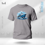 Retro Ship Graphic T-Shirt Made With Premium Cotton Unisex Round Neck Short Sleeve