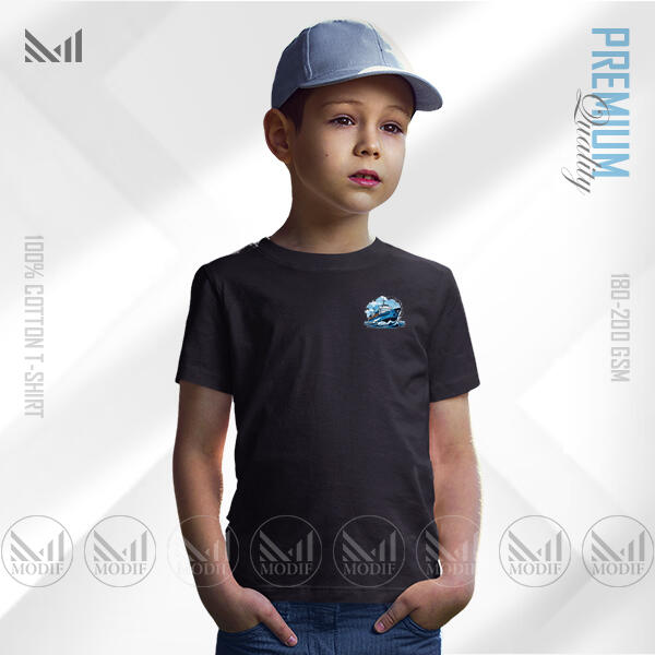 Retro Ship Kids Classic T-Shirt Made With Premium Cotton Unisex Round Neck Short Sleeve