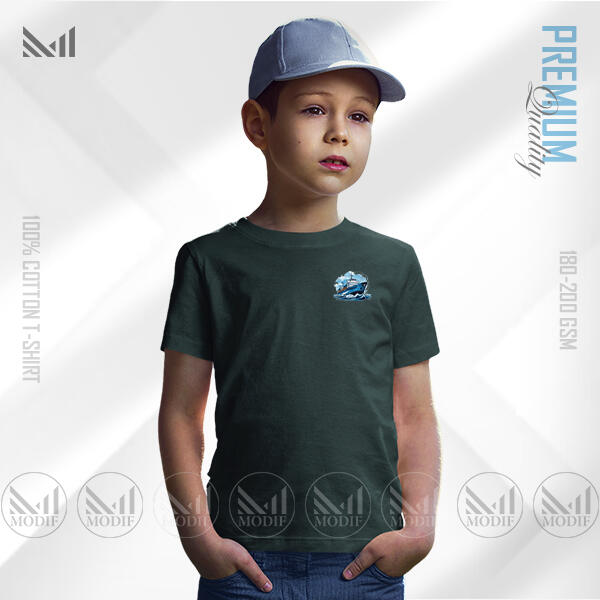 Retro Ship Kids Classic T-Shirt Made With Premium Cotton Unisex Round Neck Short Sleeve