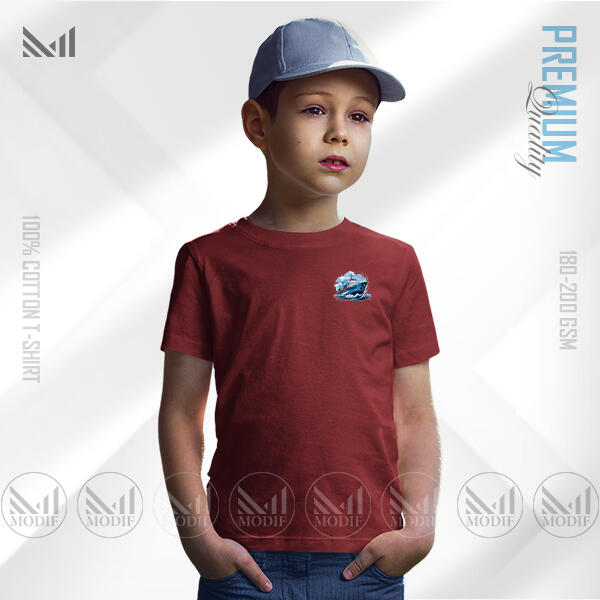 Retro Ship Kids Classic T-Shirt Made With Premium Cotton Unisex Round Neck Short Sleeve