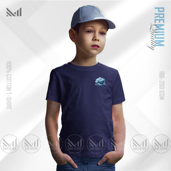 Retro Ship Kids Classic T-Shirt Made With Premium Cotton Unisex Round Neck Short Sleeve