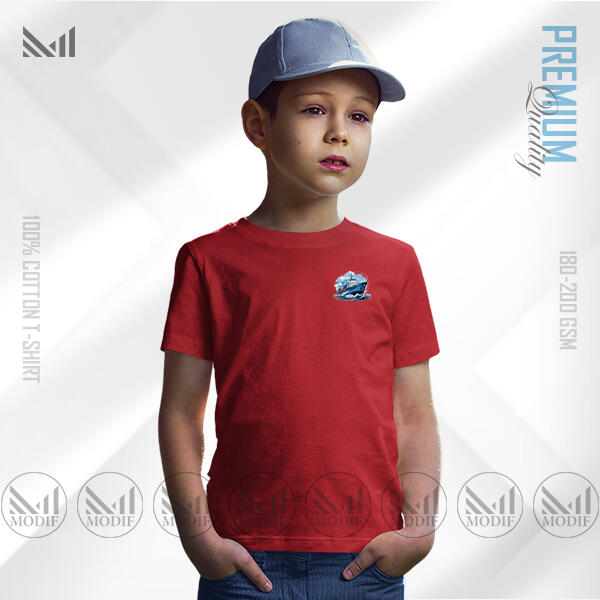 Retro Ship Kids Classic T-Shirt Made With Premium Cotton Unisex Round Neck Short Sleeve
