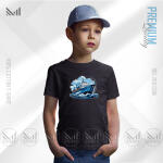 Retro Ship Kids Graphic T-Shirt Made With Premium Cotton Unisex Round Neck Short Sleeve