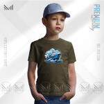 Retro Ship Kids Graphic T-Shirt Made With Premium Cotton Unisex Round Neck Short Sleeve