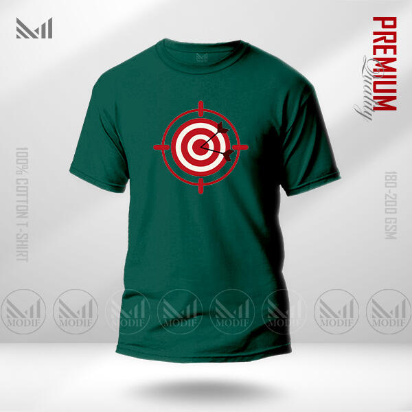 Target Adult Graphic  T-Shirt Made With Premium Cotton Unisex Round Neck Short Sleeve