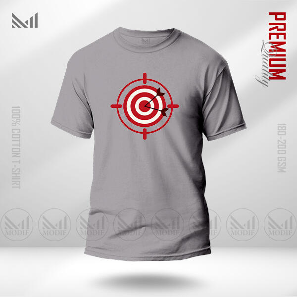 Target Adult Graphic  T-Shirt Made With Premium Cotton Unisex Round Neck Short Sleeve