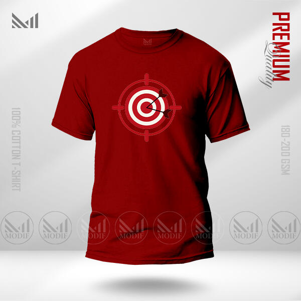 Target Adult Graphic  T-Shirt Made With Premium Cotton Unisex Round Neck Short Sleeve