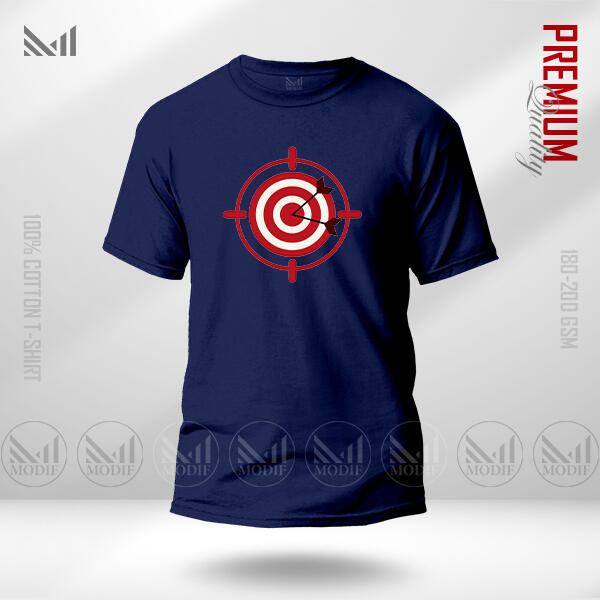 Target Adult Graphic  T-Shirt Made With Premium Cotton Unisex Round Neck Short Sleeve