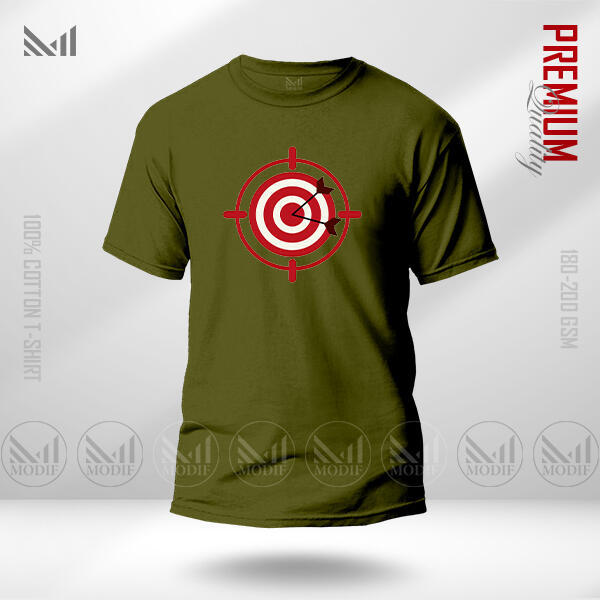 Target Adult Graphic  T-Shirt Made With Premium Cotton Unisex Round Neck Short Sleeve