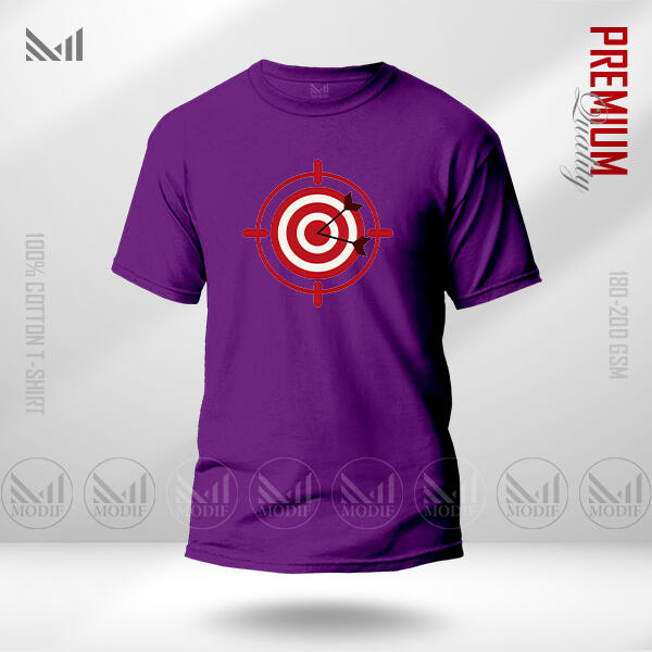 Target Adult Graphic  T-Shirt Made With Premium Cotton Unisex Round Neck Short Sleeve