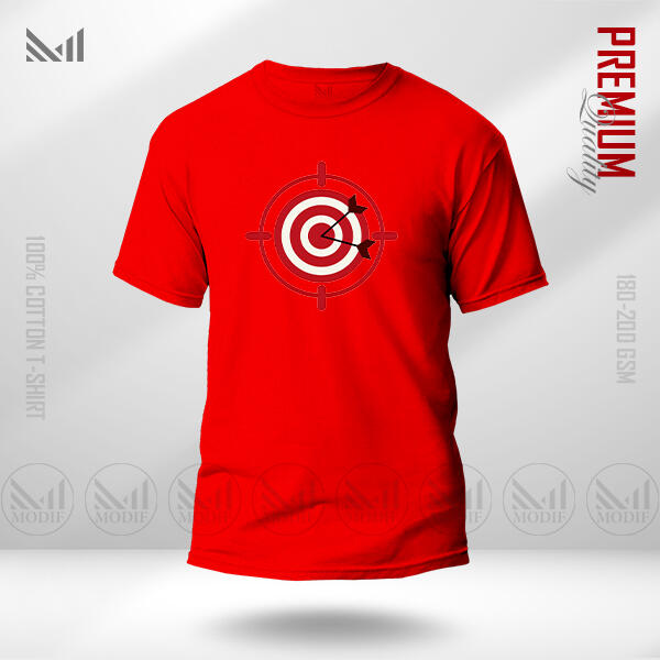 Target Adult Graphic  T-Shirt Made With Premium Cotton Unisex Round Neck Short Sleeve