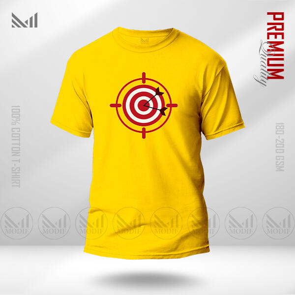Target Adult Graphic  T-Shirt Made With Premium Cotton Unisex Round Neck Short Sleeve