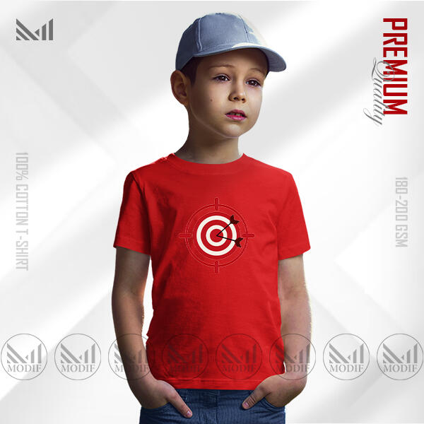 Target Kids Graphic  T-Shirt Made With Premium Cotton Unisex Round Neck Short Sleeve