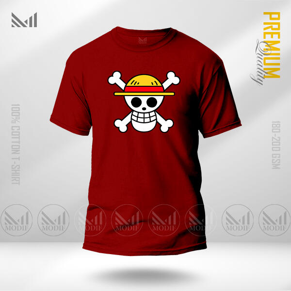 Mugiwara Flag Graphic T-Shirt Made With Premium Cotton Unisex Round Neck Short Sleeve